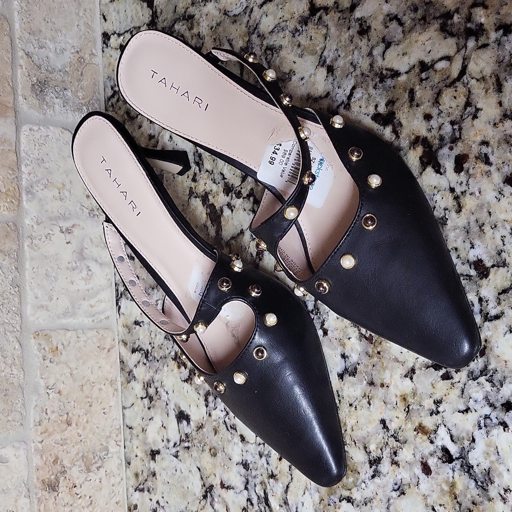 Tahara Slip-On Mules Slider Heels Size 9
